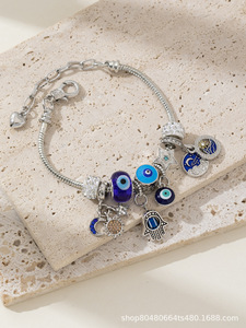 Bracelets de perles de mode européenne et américaine, strass en acier inoxydable multi-éléments, vente en gros de bijoux de mode - Product Image 6