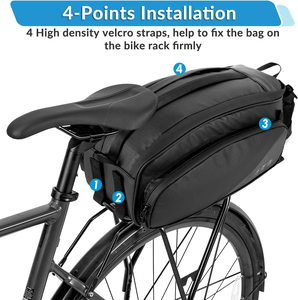Unisex <span class=keywords><strong>12L</strong></span> Kapazität Werkseitig reflektierende wasserdichte Mountainbike-Gepäckträger Fahrrad koffer Packt asche zum Radfahren E-<span class=keywords><strong>Bike</strong></span> MTB - Product Image 4