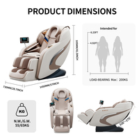 Fauteuil de massage multifonctionnel LIANHE pour le corps entier, avec compression thermique constante sur la taille et les jambes