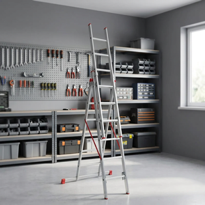 Échelle télescopique professionnelle moderne ATS-335 de type A, 33 marches, en aluminium de 1,2 mm, capacité de 150 kg, 3 sections, coulissante - Product Image 3