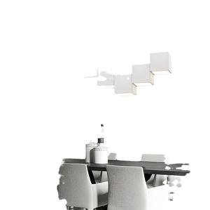 Lámpara Colgante Geométrica Moderna Minimalista Cuadrada con Altura Ajustable para el Hogar, Lámpara de Techo Creativa para Barra de Cocina - Product Image 6