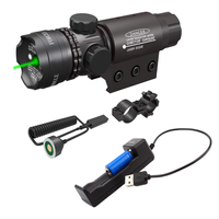 Kit de Viseur Laser de Chasse Portée Laser Point Vert pour la Chasse et la Pêche