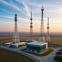 Tour d'antenne FM, Tour d'antenne de téléphonie cellulaire, Tour radio en treillis, Mât de communication extérieur, Tour de communication angulaire à 4 pieds