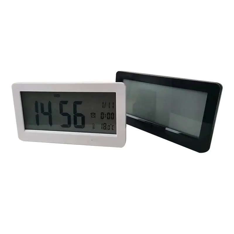 Hot Sale ABS Material Large Screen LCD Display Digital Alarm Clock Travel Clock Digital For Hotel