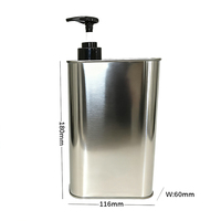 RunLin Eco-vriendelijke 1000ml vierkante roestvrijstalen blikjes met drukknopdeksels, multifunctionele drankenverpakking voor bier, wijn en wodka