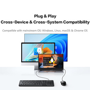 UGREEN Wired Keyboard and Mouse Combo 103 <b>Keys</b> Membrane Keyboard 1600DPI <b>USB</b>-A Wired Mute Office Keyboard Mouse Set for Desktop - Product Image 2