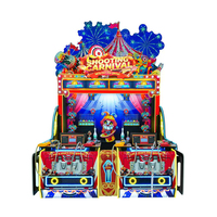 FUNSPACE Machine de tir à la cible d'intérieur pour 4 personnes, jeu de tir de fête, machine de jeu d'arcade à monnayeur