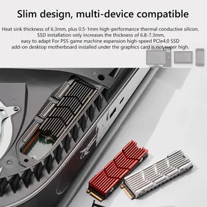 <span class=keywords><strong>Dissipateur</strong></span> <span class=keywords><strong>thermique</strong></span> en aluminium M2 2280 <span class=keywords><strong>SSD</strong></span>, <span class=keywords><strong>dissipateur</strong></span> <span class=keywords><strong>thermique</strong></span> NVMe, refroidisseur de disque dur solide, radiateur avec coussin <span class=keywords><strong>thermique</strong></span> en silicone pour console de jeu <span class=keywords><strong>PS5</strong></span> - Product Image 3