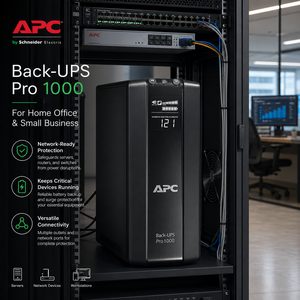 APC Back <span class=keywords><strong>UPS</strong></span> Pro 1000VA 600W <span class=keywords><strong>UPS</strong></span> haute performance avec protection contre les surtensions de la ligne de données quatre prises de secours pour station de travail - Product Image 6