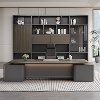 Bureau de direction, bureau du président, bureau du président du conseil d'administration, bureau de direction senior, bureau de direction exécutif, bureau de direction, bureau de direction moderne en bois, combinaison de chaises modulaires