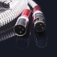 Câbles XLR XSSH HIFI 7N PCOCC OFC cuivre 2 cœurs plaqué argent 8MM Dia. Amplificateur CD XLR Microphone câble Audio ligne de Signal