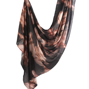 Voiles en modal et polyester tie-dye à la mode, turbans en gaze à l'aquarelle, foulards musulmans, printemps, doux, imprimés, hijab en coton à prix réduit - Product Image 2