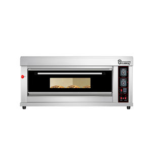 อุตสาหกรรมอุปกรณ์อบราคาโรงงานพิซซ่าเตาอบแก๊สจีนกวางโจวทำอาหารพิซซ่าและขนมปังสามารถเพิ่มหินหรือไอน้ำเดียว - Product Image 1