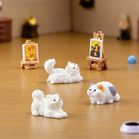 Mini figurine de chaton orange mignon, micro-paysage, décoration de bureau, accessoires de bricolage