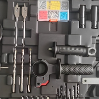 Kit combiné d'outils électriques sans fil 21V 5-en-1 sans balais : perceuse, visseuse, marteau, meuleuse, clé à chocs