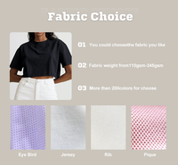 T-shirt court personnalisé de haute qualité en coton doux pour femmes, col rond, dentelle, trou, patchs de diamant, sérigraphie, haut court