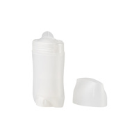 Tube de déodorant twist-up 75g, vide, ovale, en plastique, pour emballage cosmétique anti-transpirant