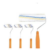 Nouvel ensemble de rouleaux de peinture industriels OEM/ODM personnalisables en plastique/galvanisé avec manche en bois, tailles 2-9 pouces, pour peinture murale