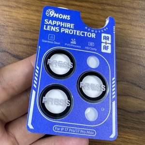 Protecteur de lentille en verre <span class=keywords><strong>saphir</strong></span> PVD anneau en acier inoxydable AR <span class=keywords><strong>Film</strong></span> de protection de caméra arrière antireflet pour iPhone 17 Pro Max 17 - Product Image 4