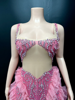 Novance Y5711 Produits tendance en dropshipping, vêtements de scène avec robe sexy ornée de diamants pour femmes, soirée, club, nuit