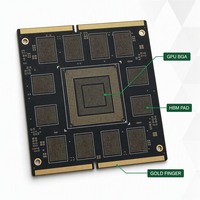 Carte PCB universelle UBB personnalisée pour usine - Carte HDI à très faible perte avec perçage arrière et nombre de couches élevé pour serveur GPU d'entraînement IA