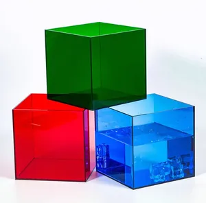Custom Supermarkt Storestore Display Teller Top Cube Box Kleurrijke Acryl Display Box