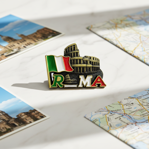 Imán de Refrigerador de Metal Personalizado con la <span class=keywords><strong>Bandera</strong></span> <span class=keywords><strong>Italiana</strong></span> y el Coliseo, Imán de Refrigerador Creativo y Cultural, Pegatinas Magnéticas 3D, Recuerdos de Viaje, Regalo - Product Image 1