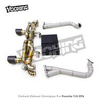 Silencieux d'échappement Catback en titane Valvetronic pour Porsche 718 Cayman Spyder GTS/GT4 4.0L 2025 SUS304 Tuyau de système d'échappement sport