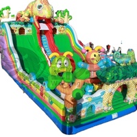Toboggan gonflable commercial personnalisé pour enfants, château gonflable en PVC pour parc, toboggan animalier à vendre