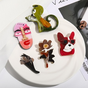 Broche de Acrílico com Design de Rosto Abstrato de Cachorrinho, Estilo Europeu e Americano, de Nicho e Transfronteiriço - Product Image 4