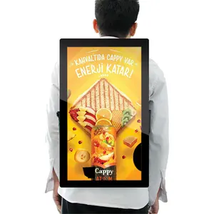 32英寸液晶标牌数字背包广告牌背包液晶广告显示屏