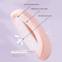 Éponge à maquillage en coton doux pour fond de teint - Double usage sec et humide pour le visage