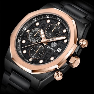 Reloj de Cuarzo para Hombre de Alta Calidad, Correa Clásica de Acero Inoxidable, Multifuncional, Luminoso, con Calendario, Resistente al Agua, para Negocios y Vestir - Product Image 3