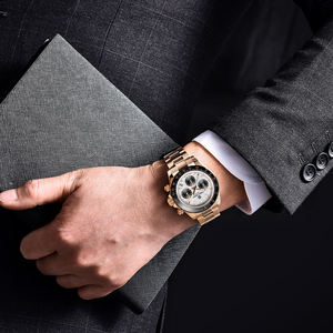 นาฬิกาข้อมือผู้ชาย PAGANI DESIGN <span class=keywords><strong>1644</strong></span> นาฬิกาควอตซ์สแตนเลสสตีลสุดหรู กันน้ำ แฟชั่น โครโนกราฟ - Product Image 4