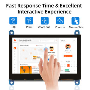 4.3inch <span class=keywords><strong>LCD</strong></span> hiển thị 800*480 điện dung màn hình cảm ứng cho Raspberry Pi 5 4B 3B 2B B + B 3A + A + Zero W Zero - Product Image 2