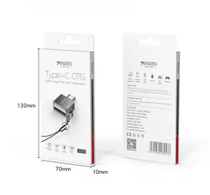 YESIDO Mini aluminum Alloy usb type c U-disk card reader mouse convert OTG adapter