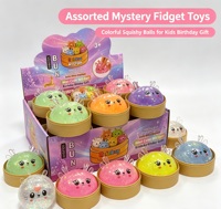 Jouet Squishy Mystère Arc-en-ciel en forme de Boulette Scintillante avec Boîte Surprise, Doux à Presser, Sensoriel, Anti-stress, Cadeaux