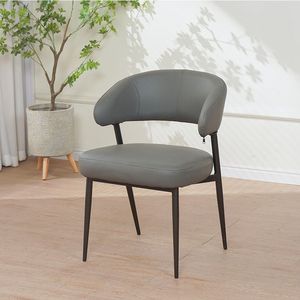 Modern Leather Dining Chair With <b>Backrest</b> For Dining Room Adult Use - Product Image 2
