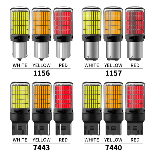 Super Bright LED 7440 7443 W21W W21/5W S25 1156 BA15S P21W BAY15D BAU15S PY21W Lamp T20 Led CanBus Bulb Brake/Turn Signal Light