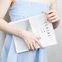 Bracelet feuille LT-42 en argent sterling 925 avec pierre d'opale, style simple japonais et coréen, tendance pour étudiantes, polyvalent et à thème forestier
