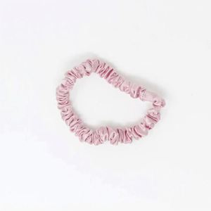 Bandeau plissé en satin de mûrier 19 mm couleur unie 1 cm pour soins capillaires en soie - Product Image 2