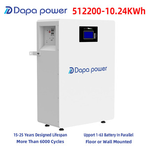 Fournisseur de conteneurs de stockage d'énergie <span class=keywords><strong>Dapa</strong></span> Power, batteries lithium-ion 10,24 kW, 51,2 V, 200 Ah, système de stockage d'énergie domestique - Product Image 1