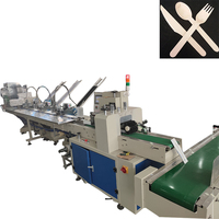 Cuillère couteau fourchette Machine à emballer tasses une rangée comptage et machine à emballer bol en plastique Machine à emballer