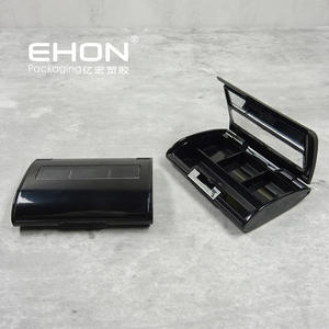 Unique Oval Wallet Shape ABS <b>Plastic</b> Eyeshadow Palette Case with <b>Mirror</b> Customizable Packaging Empty Eye Shadow Palette - Product Image 6