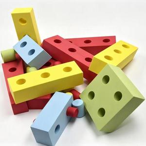 Blocs de construction en mousse non toxiques de grande taille avec emplacements pour les blocs, jouet éducatif préscolaire pour jeu de construction en groupe - Product Image 3