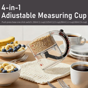 खाना पकाने और बेकिंग के लिए 4-इन-1 समायोज्य मापने वाला कप - Product Image 5