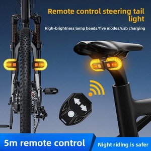Feu arrière de vélo à commande à distance sans fil, clignotant, rechargeable par USB, étanche, LED, pour <span class=keywords><strong>VTT</strong></span>, vélo de route, conduite nocturne - Product Image 1