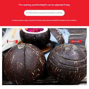 Machine robuste pour fendre et couper les noix de coco, conçue pour transformer les noix de coco mûres en moitiés et en morceaux plus petits - Product Image 2