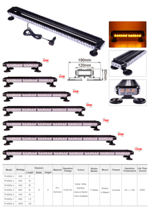 Barra de luz LED de alto brillo de 14,5 pulgadas y 30W, vehículo de emergencia, techo, advertencia, recuperación, remolque, camión, coche, Flash superior, baliza estroboscópica - Product Image 6