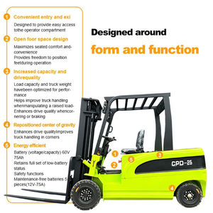 फ्री शिपिंग 1 टन 1.5टन 2.5 टन फार्म बैटरी फोर्कलिफ्ट गोदाम कार्यशाला 4 पहिया मिनी गाबेस्टेपलर इलेक्ट्रिक फोर्कलिफ्ट - Product Image 5